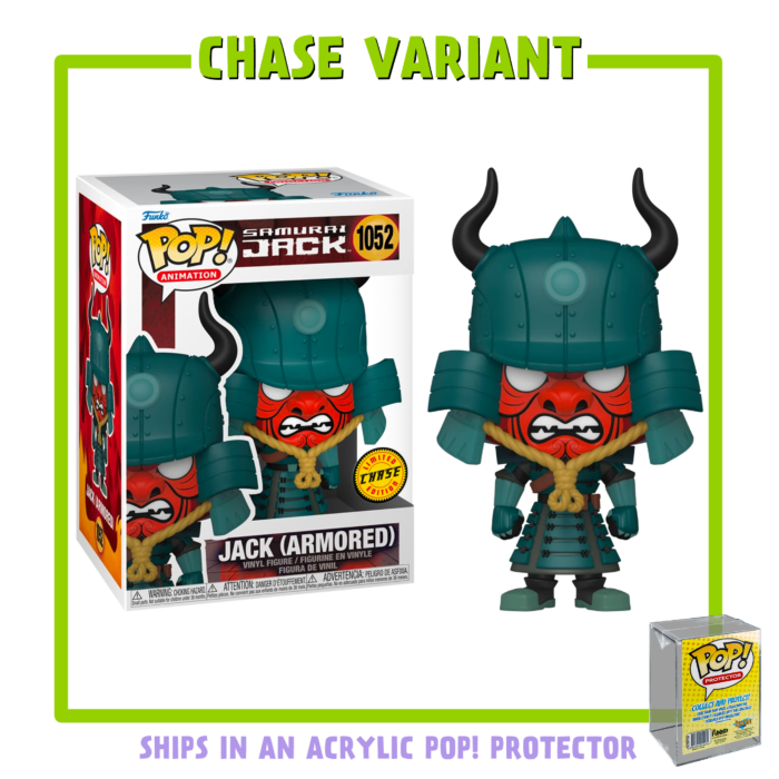 Samurai Jack - Jack Armoured Pop! Vinyl Figure in Acrylic Pop! Protector (Chase Variant)