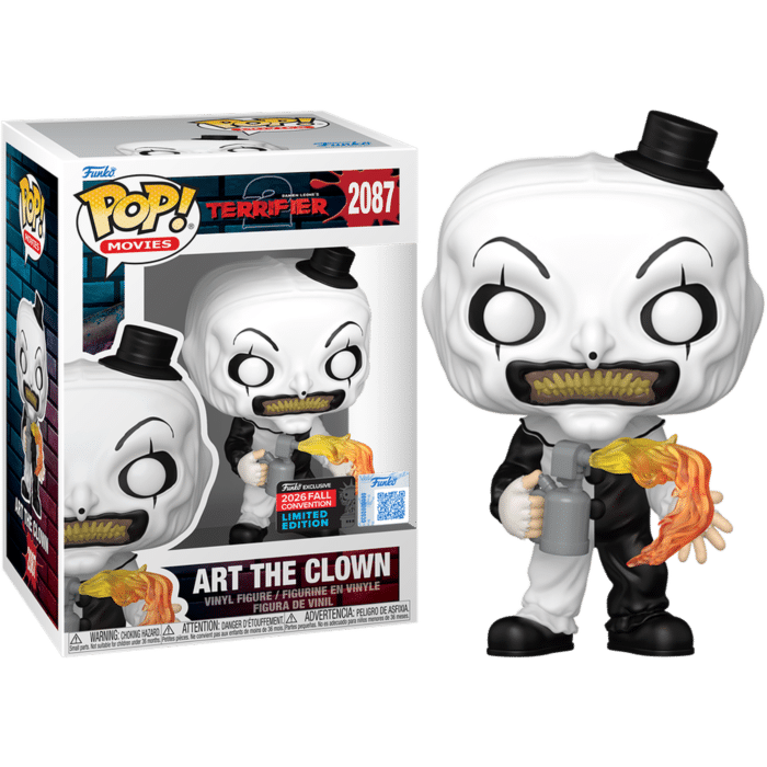 Terrifier 2 - Art the Clown with Flamethrower Pop! Vinyl Figure (2026 Fall Convention Exclusive) (Popcultcha Exclusive)